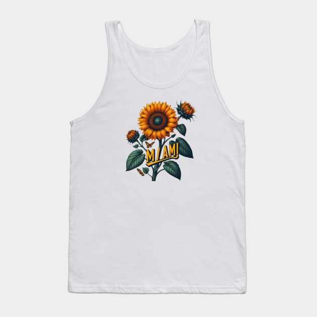 Miami Sunflower Tank Top by Americansports